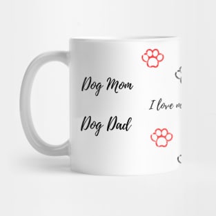 dog lover paws sticker pack design Mug